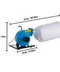 Heavy Duty Kick Butt 1 Hp Low Noise Industrial Shop Vacuum 537 Cfm Strong Suction 15 Gallon Portable Wheeled Wood Dust Collector with dust bag