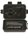Outdoorsman Survival Combo Knife With Assisted Opening, 4.5 Inch Closed, kit in case including knife, wire saw, and tools