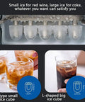 Hella Quick Countertop Ice Maker Machine With Dope Stainless Steel Build And 220V Power Make Crystal Clear Cubes And Fresh Snow Flakes with small and large ice cubes for beverages.