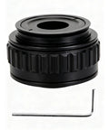 0.35X Microscope Adapter For Trinocular Stereo Microscope, Camera Interface Mount Lens Adapter, 25mm To 38mm Connection, Metal Construction With Optical Glass, Easy Snap On, Boosts Pro Grade Pics, Sharp Imagery, And Quick Demos, black adapter and hex key