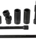 Top view of 80 Piece 3/8 Inch Drive Impact Socket Set With Carrying Case SAE And Metric Sizes Heavy Duty Pro Grade Cr Mo