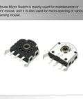 4.5mm Mouse Wheel Encoder Kit For DIY Gaming Mice, Time Accurate Rotary Scroll Encoder, 300W Lifespan, ABS and metal build