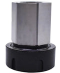 Durable Hex Collet Block Chuck Holder For Precision Machining, metal hex holder with stable black base for milling machines.