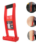 Heavy Duty Drywall Carrier With Grooved Brace And Slip Resistant Abs Handle, red tool for lifting plasterboard and plywood panels.