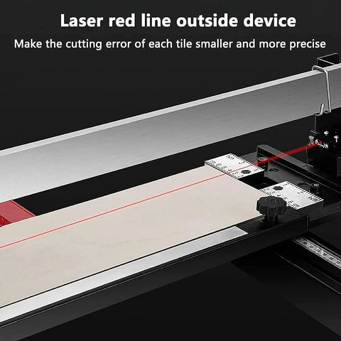 Laser red line measuring device on Professional Manual Tile Cutter 1000mm for precise cuts on porcelain and ceramic tiles