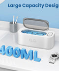 48 Kilohertz Ultrasonic Cleaning Machine For Jewelry Glasses Earbuds Dental Plates And Watch Straps Packs dual setting on a 400ml capacity unit.