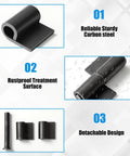 Four Pack Heavy Duty Weld On Gate Hinges Set Of 4 Barrel Style Steel Hinges With Detachable Pins. Close-up of carbon steel, rustproof surface, and detachable design.