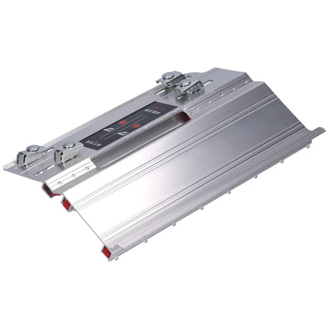 Tough As Nails 45 Degree Tile Chamfering Tool made of aluminum with mounts for electric saws for ceramic stone jobs.