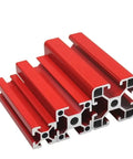 Built Tough 2020 Aluminum T Slot Extrusion Profile Durable Red Framing Bar Ready To Flex Your Next Cnc Or 3D Printer Build Premium Diy Hardware For Flawless Custom Projects displayed in a stack.