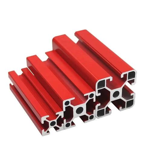 Built Tough 2020 Aluminum T Slot Extrusion Profile Durable Red Framing Bar Ready To Flex Your Next Cnc Or 3D Printer Build Premium Diy Hardware For Flawless Custom Projects displayed in a stack.