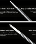High-speed steel precision blades for Six Piece 3mm Shank Wood Carving Drill Bit Set For Engraving And Grinding, durable and sharp.