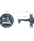 Washer Lid Lock Latch And Door Strike Replacement Kit For Front Load Washers Durable Plastic Easy Install Compatible With Whirlpool And Other Popular Models, 1.40-inch