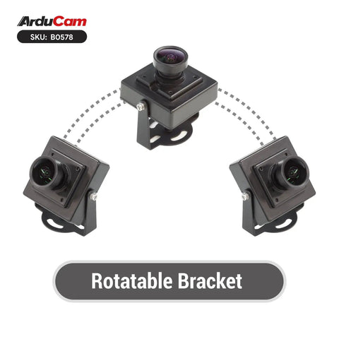 2.3MP USB Camera Module with rotatable bracket, showcasing global shutter and 110 degree wide angle lens.