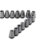 14Pc ER20 Collets for CNC Engraving and Milling, High Precision Workholding, Durable 65Mn Steel, Easy Install, Solid Tool Grip