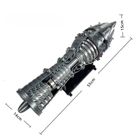 Turbine Engine Model Kit For Aviation Enthusiasts With Realistic Replica And Light Effects, Enlarged Size, Hands On Jet Engine Project For Science Class, Lab Practice, Educational Hobby Craft For Crafting Mastery, 55cm model