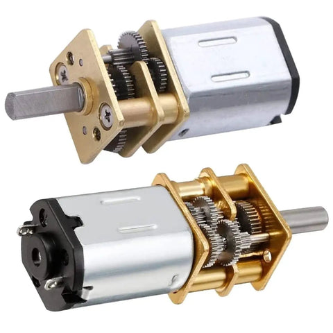 3V DC Metal Gear Motor 100 RPM Micro Gear Reduction Unit With Low Noise High Torque Compact Size For Tiny Robots And DIY Projects Durable Micro Motor For Hobbyists 2 Pack showing internal gears