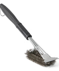 Deluxe Grill Brush And Scraper With Long Handle For Tough BBQ Residue On Gas Infrared Charcoal Porcelain Grills Outdoors Heavy Duty