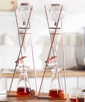 Top Tier Iced Coffee Maker And Cold Brew Drip Tower With 800Ml Borosilicate Glass Pitcher on wooden kitchen counter.