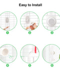 Gotta Have Cage Mounted Bird Water Bottle With Zero Drip Copper Needle Valve installation steps shown with clear images.