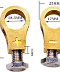 Beefy Copper Battery Terminal Connectors Kit With Positive And Negative Cable Clips For Car Truck Van Or Boat Maximized Conductivity