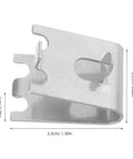 Sturdy Stainless Steel Refrigerator Shelf Clips 4 Pack with Adjustable Supports, Arc Shaped Dovetail Design, Easy Install for Freezer