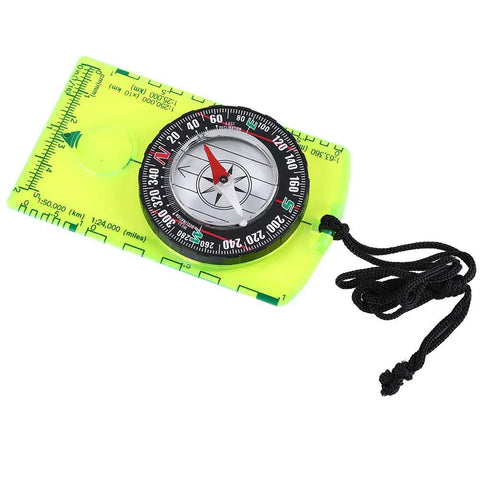 Trail-Ready All-In-One Orienteering Compass For Hiking, Camping, Backpacking And Outdoor Adventure Gear with acrylic plate and lanyard.