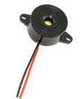 Two Pack Active Piezo Buzzer 3 To 24V DC With Lead Wire, Crazy Loud 85dB Alarm Sounder, Compact 23x12mm, ABS Shell