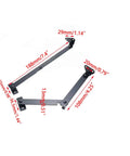 2-Pack Black Lid Support Hinges, Rotatable Folding Lid Hinges for Window, Door, Box, Case, and Cabinet – Durable Iron Construction.