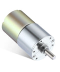 Beefy 12V 30RPM Gear Motor With Heavy Torque And Micro Speed Reduction Geared Drive 37mm Output Shaft Gearbox, all-metal gears visible