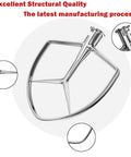 7Quart Stainless Steel Flat Beater For Stand Mixer Replacement Paddle Attachment, No Coating, Dishwasher Safe, detail view