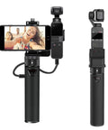 Power Stick Portable Power Bank for DJI Osmo Pocket 2 and 1 with 5000mAh battery, showing attached phone and camera.