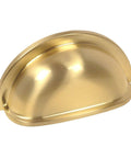 10 Pack Gold Cabinet Hardware Bin Cup Drawer Pulls With 3 Inch Hole Centers, 3-1/2 Inch Overall Length, 1-5/8 Inch Width