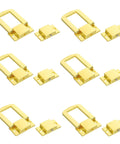 6 Piece Gold Tone Zinc Alloy Toggle Catch Latches For Wooden Boxes Storage And Jewelry Cases Heavy Duty Surface Mount Hardware Solutions, set on white
