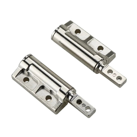 Two zinc-alloy damping hinges with mounting plates; right-handed, 360° rotation, 2.5 N.m torque