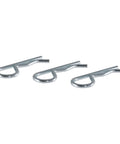 Trailer Hitch Clips For One Half Inch Or Five Eighths Inch Pins Three Pack Clear Zinc Finish Durable Steel Construction