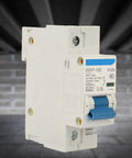230V 80A 100A 125A Air Circuit Breaker DZ47-125 1P Miniature Circuit Breaker shown in a workshop setting