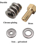 Rock Solid Brass Spring Barrel Nut Assembly For DE Pool Spa Cartridge Filters with brass nut, chrome spring, two iron seals.