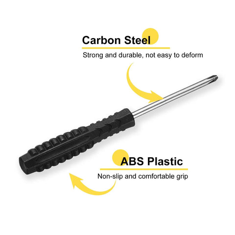 Top Shelf Micro Phillips Screwdriver 3.0mm with Non Slip Handle, carbon steel blade, ABS plastic grip for precision repairs.