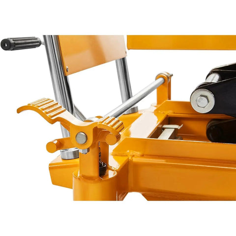 Heavy Duty Hydraulic Lift Table Cart With Foot Pump And Brake Casters 1760 Lbs Capacity Rises 59 Inches Manual Double Scissor Shop Workhorse For No Sweat Lifting And Solid Hauls