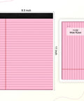 Pink Legal Pad 8.5 X 11 Wide Ruled Writing Pad Set With Perforated Backing 30 Sheets Per Pad 20lb Colored Paper For Clear Print
