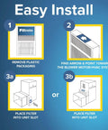 Installation steps for Breathe Easy Premium Electrostatic Air Filter 20x20x4 For Home HVAC, MERV 12, MPR 1550, Fits Honeywell.