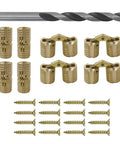Small Eight Millimeter Hidden Brass Barrel Hinges For Keepsake Boxes Includes Installation Tools