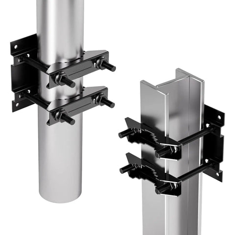 4 Pack Pole Mounting Kit With Mast Brackets For Antenna Flagpole Post Tube Clamp Holder Street Sign Mounting Hardware