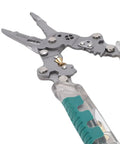 Close-up of Kickass 12 In 1 Wire Stripper And Crimper Pocket Multitool Pliers with ergonomic handle and metal jaws.