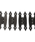 Antique H Hinge With Screws For Cabinet Doors, Retro Lace Cast Iron Hardware For Kitchen Cabinets Wardrobes And Dressers