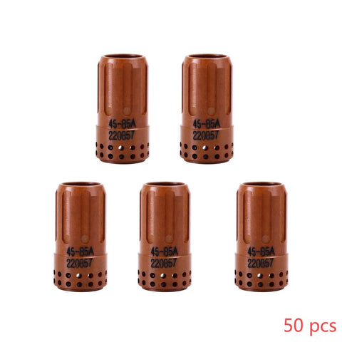 Set of five copper swirl rings from 10 Pack 220857 Swirl Ring Replacement Kit For PMX 45XP 65 85 105 Plasma Cutting Torch, OEM Grade