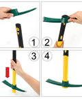 Heavy Duty Garden Pick Mattock Hoe With Forged Head And 15 Inch Shock Absorbing Rubber Handle assembly steps