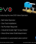 Smart Water Leak Detection And Shutoff Starter Kit With Four Leak Sensors X3 Wireless Valve Controller Valve Operator And Hub Keeps Running When WiFi Drops Or Power Goes Out Your Home Protection System EVO valve operator image