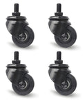 Tough As Nails Heavy Duty Caster Wheels With Top Plate Swivel for Furniture and Workbench, 4-wheel set with M16 stem.