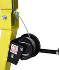 Heavy Duty Hydraulic Engine Hoist With Foldable Cherry Picker Frame, 2000 Lb Capacity showing pulley and winch detail